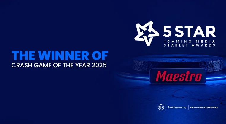 Maestro Wins "Crash Game of the Year 2025" at 5 Star iGaming Media Starlet Awards
