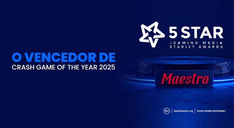 Maestro vence o prêmio "Crash Game of the Year 2025" no 5 Star iGaming Media Starlet Awards