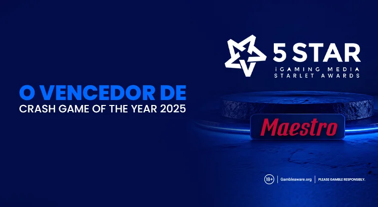 Maestro vence o prêmio "Crash Game of the Year 2025" no 5 Star iGaming Media Starlet Awards