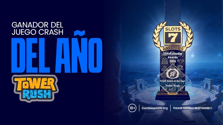 Tower Rush gana el premio al "Juego Crash del Año" en los SlotsCalendar Awards